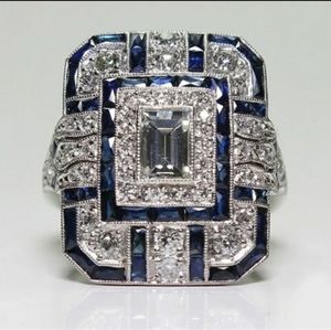 New Luxury Royal Blue Ring